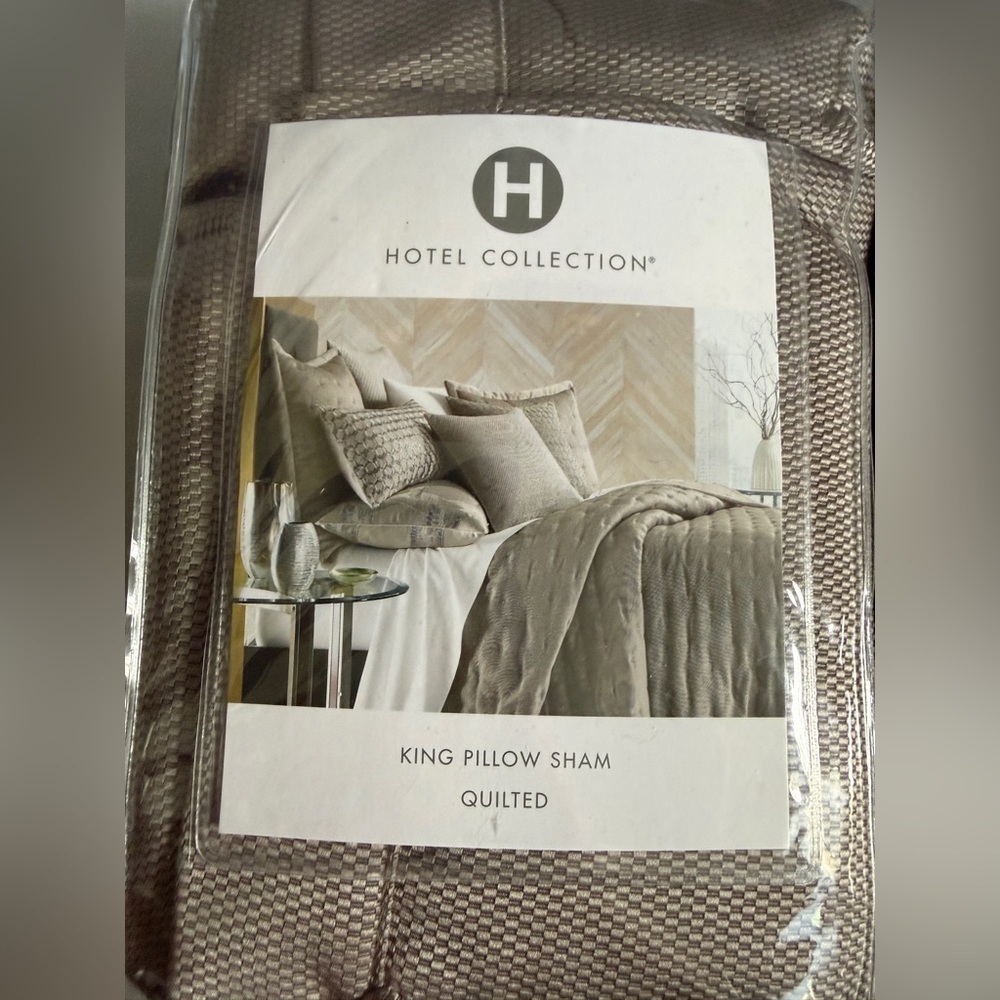 Hotel collection honeycomb trellis king pillow sham quilted set of two new - Picture 5 of 5